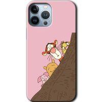 MRCİLETİSİM iPhone 13 Pro Max Kılıf Baskılı Kapak - Winnie the Pooh + 5D Tam Kaplayan Cam