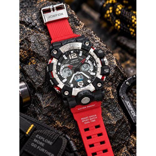 Joefox Digital Ve Analog 2 Yıl Garantili Kronmetre+Takvim+Alarm+Aydınlatma Erkek Kol Saati JOE.Y1