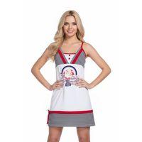 2421 Berrak Bayan Cizgili Cruise Elbise