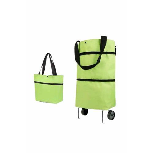 Pazar Arabası Ve Alışveriş Çantası Çift Yönlü Kolay Tekerlekli Taşınabilir