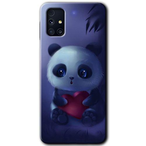 Samsung Galaxy M31s HD Baskılı Kılıf + 9D Tam Ekran Koruyucu - Bebek Panda