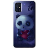 Samsung Galaxy M31s HD Baskılı Kılıf + 9D Tam Ekran Koruyucu - Bebek Panda