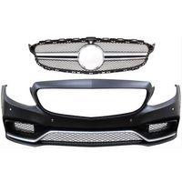 W205 C Uyumlu Serisi İçin C63 Görünüm Ön Tampon Panjur (Silver Trim) Parça