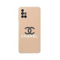 Samsung M51 Channel Desenli Premium Silikonlu Pembe Telefon Kılıfı