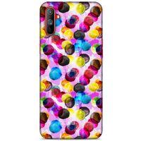 Oppo Realme C3 Kılıf Pastel Renkler (42) Rugged Armor Kılıf Mor Pembe