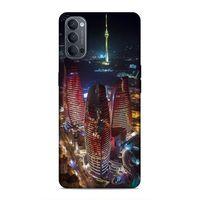 Oppo Reno 4 Uyumlu Kılıf Azarbaijan (33) Hybrid Kılıf Kuleler Gece