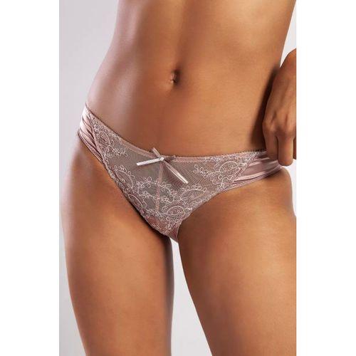 Golshan Giselle Mini Slip, Kadın Güpürlü Saten Bakır Külot