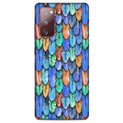 Samsung Galaxy S20 Fe Kılıf Desenli Özel Seri Tüyler (37) Silicone Cover