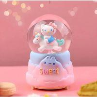 Hello Kitty İçi Dönmeli Püskürtmeli Işıklı Müzikli Kar Küresi Büyük Boy