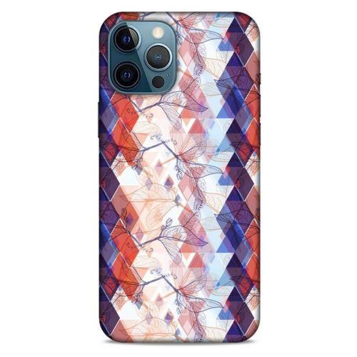 Apple iPhone 12 Pro Max Kılıf Pastel Renkler (3) Kapak Kırmızı Lacivert