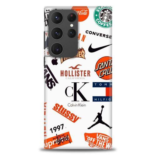 Samsung Galaxy S23 Ultra Kılıf HD Baskılı Kılıf - Stussy + Tam Ekran Koruyucu