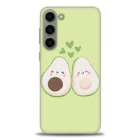 Samsung Galaxy S23 Kılıf HD Baskılı Kılıf - Avacado + Tam Ekran Koruyucu