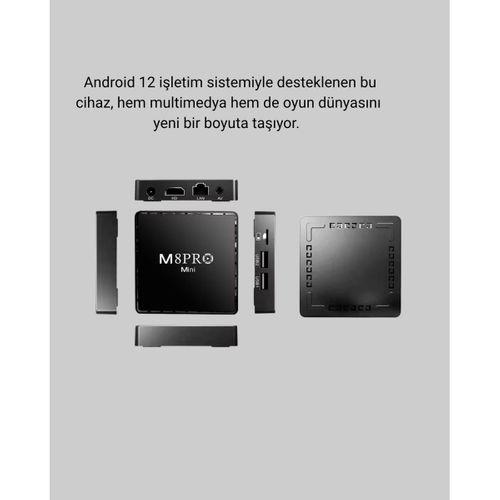 M8pro Mini 2 Android 12 64 Gb Tv Box – 10k Ultra Hd Görüntü & Oyun Keyfi