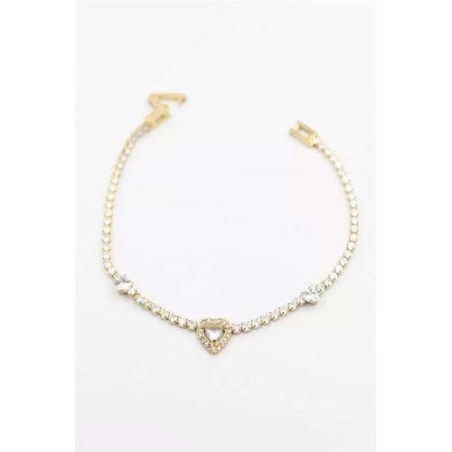 Kalp Su Yolu Bileklik - Altın