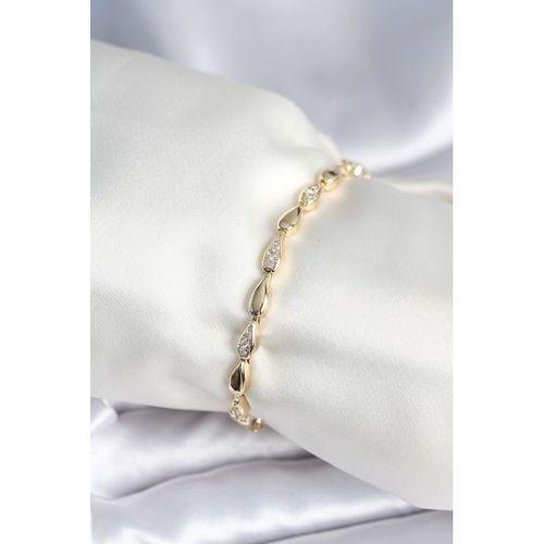 Pirinç Gold Renk Damla Model Kadın Bileklik