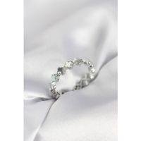 Gümüş Renk Sedefli Yonca Model Kadın Yüzük