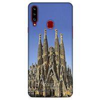 Samsung Galaxy A20s Kılıf Dünya Mimarisi (36) Glitter Kılıf La Sagrada Familia
