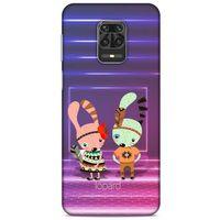 Xiaomi Redmi Note 9S Kılıf FunnyMaX (4) Koruma Kılıfı Mor Pembe