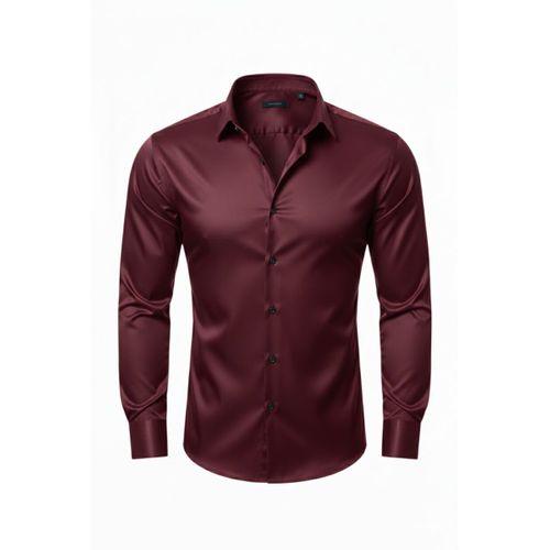 Erkek Saten Klasik Gömlek