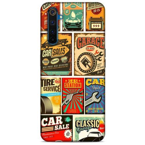 Retro (19) Desen Kılıfları Renkli Oppo Realme 6 Pro Kılıf