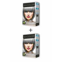 2X2 Tüp Krem Saç Boyası Seti Füme Gri No:0.01