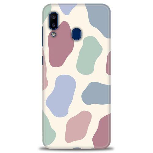 Samsung Galaxy A30 Kılıf HD Baskılı Kılıf - Renkli Benek + Tam Ekran Koruyucu