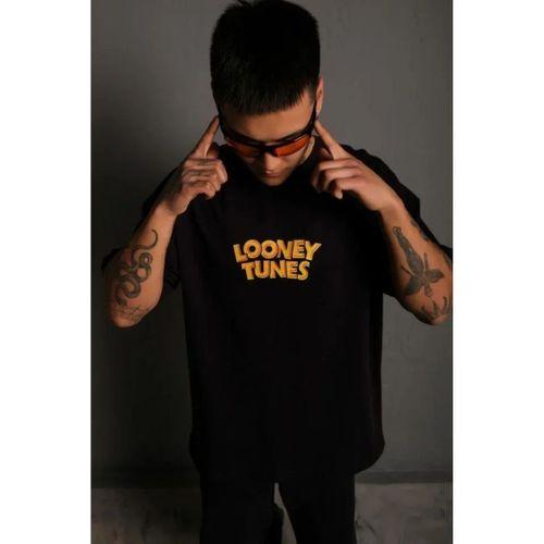 Erkek Dijital Baskılı T-Shirt - Siyah