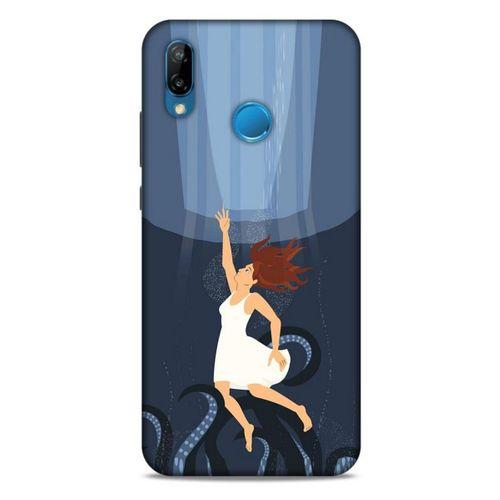 Huawei P20 Lite Kılıf Depresyon (43) Thin Fit Kılıf Mavi Tonları