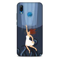 Huawei P20 Lite Kılıf Depresyon (43) Thin Fit Kılıf Mavi Tonları