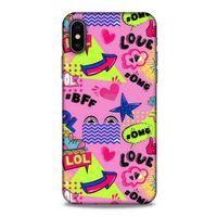 Pop Culture Pembe Apple Iphone X Kılıf