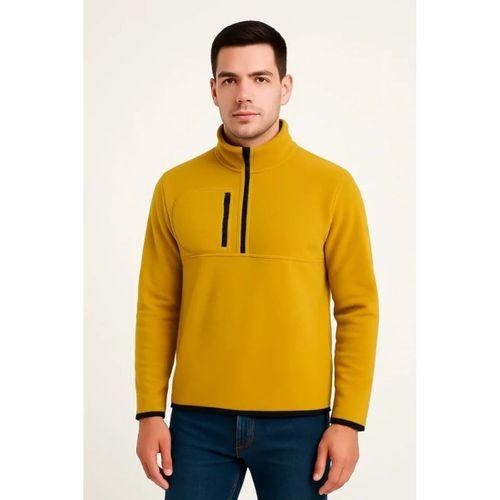 Arka Polar Kazak Dik Yaka - Sarı