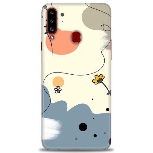 Samsung Galaxy A20S Kılıf HD Baskılı Kılıf - Papatya + Tam Ekran Koruyucu