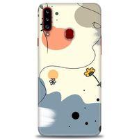 Samsung Galaxy A20S Kılıf HD Baskılı Kılıf - Papatya + Tam Ekran Koruyucu