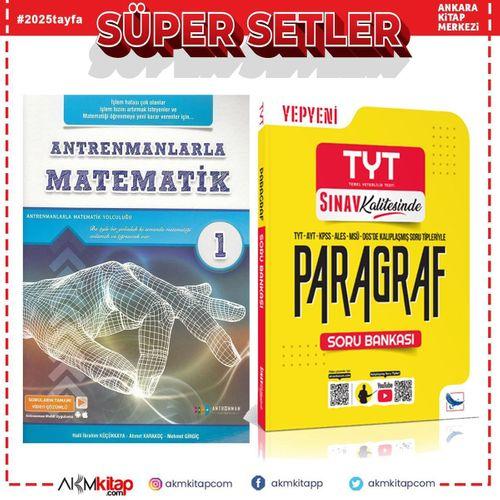 Antremanlarla Matematik 1 ve Sınav Yayınları Paragraf Soru Bankası 2 Kitap Set