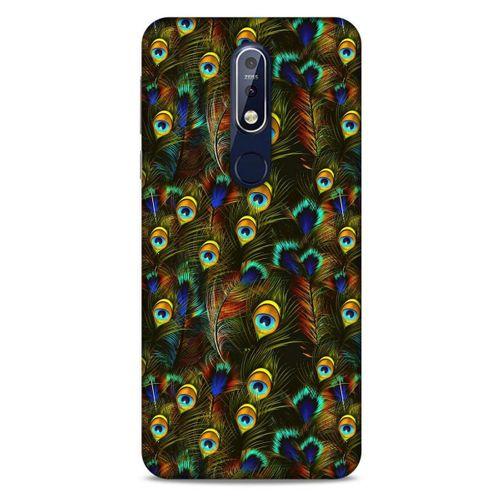 Nokia 7.1 Kılıf Desenli Özel Seri Tüyler (11) Tam Koruma