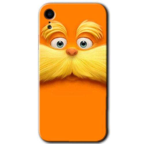 iPhone XR Kılıf HD Desen Baskılı Arka Kapak + Temperli Cam - Garfield