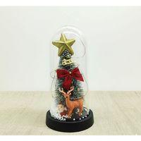 Yılbaşı Temalı Işıklı Dekoratif Cam Fanus - Model 5