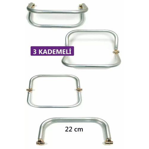 3 Kademeli Gizli Metal Mango Çanta Bursu – 22 cm - Metal Çanta Aparatı
