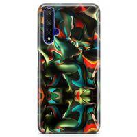 Honor View 20 Kılıf Renklerin Savaşı Arka Kapak Koruma Desenli Full Koruyucu