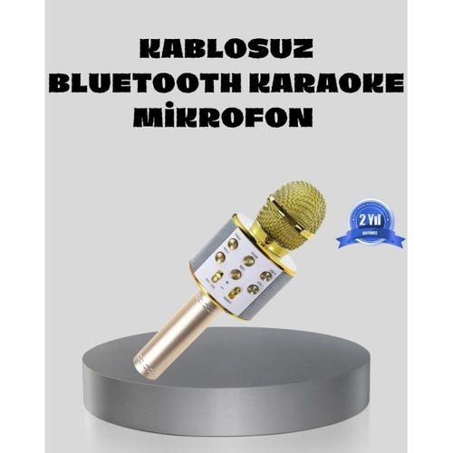 Bluetooth Karaoke Mikrofon Şarjlı Uzun Pil Ömürlü Çok Fonksiyonlu
