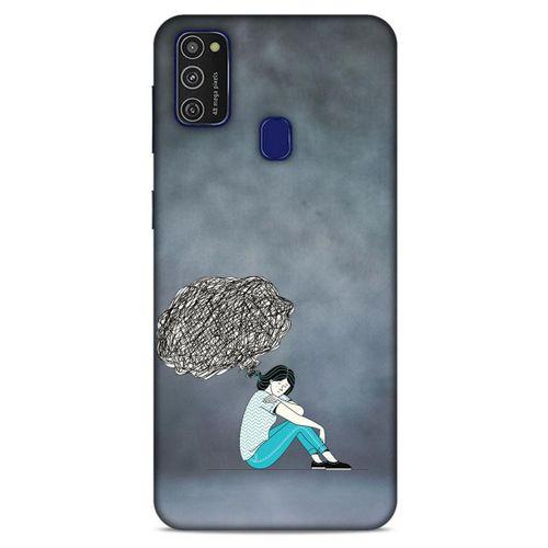 Samsung Galaxy M21 Kılıf Depresyon (5) Koruma Kabı Fuşya
