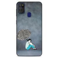 Samsung Galaxy M21 Kılıf Depresyon (5) Koruma Kabı Fuşya