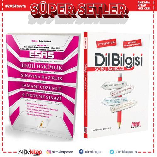 Pelikan Esas İdari Hakimlik Sınavına Hazırlık 4 Deneme ve AKM Dil Bilgisi Soru Bankası Seti 2 Kitap