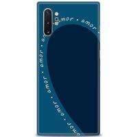 Samsung Galaxy Note 10 Plus Kılıf HD Baskılı Kılıf - Amor Mavi + Tam Ekran Koruyucu