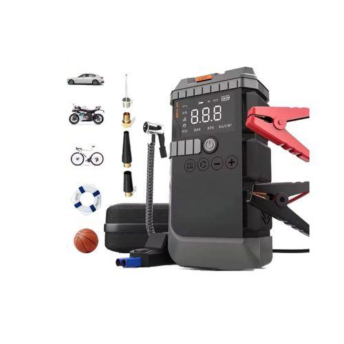 Akıllı Lastik Şişirme Kompresörü Akü Takviye Özellikli Led Fenerli Taşınabilir Güç Ünitesi