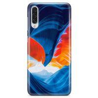 Samsung Galaxy A70s Kılıf Turuncu Kanyon Arka Kapak Koruma Desenli Full Koruyucu