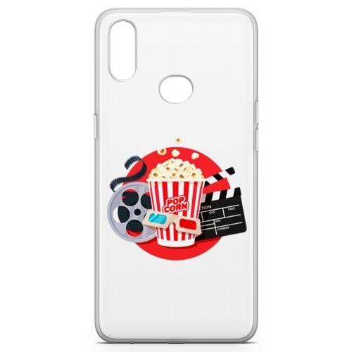 Samsung Galaxy A10s Kılıf Sinema Popcorn Arka Kapak Koruma Desenli Full Koruyucu