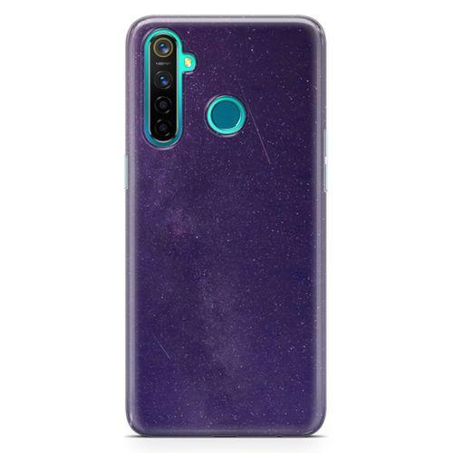 Oppo Realme 5 Pro Kılıf Mor Geceler Arka Kapak Koruma Desenli Full Koruyucu