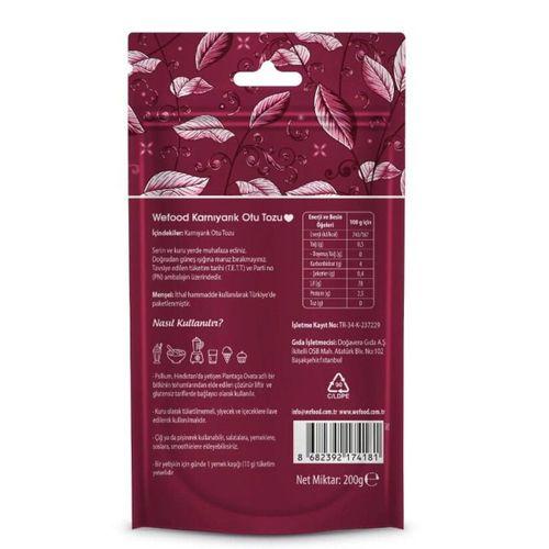 Wefood Wefood Organik Karnıyarık Otu Tozu 200 Gr