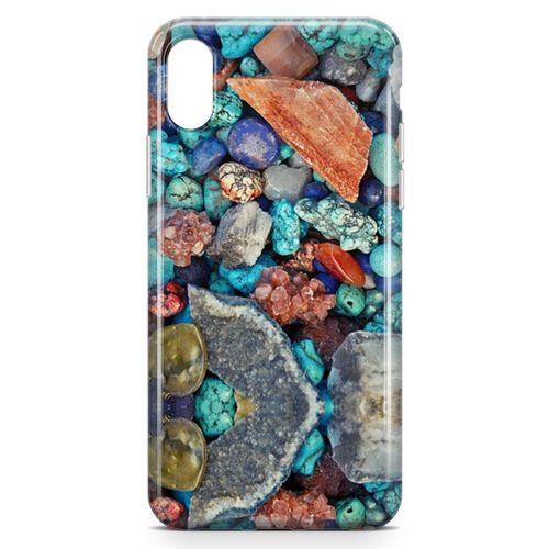 Apple iPhone XS Max Kılıf Pebbles Taşlı Arka Kapak Koruma Desenli Full Koruyucu